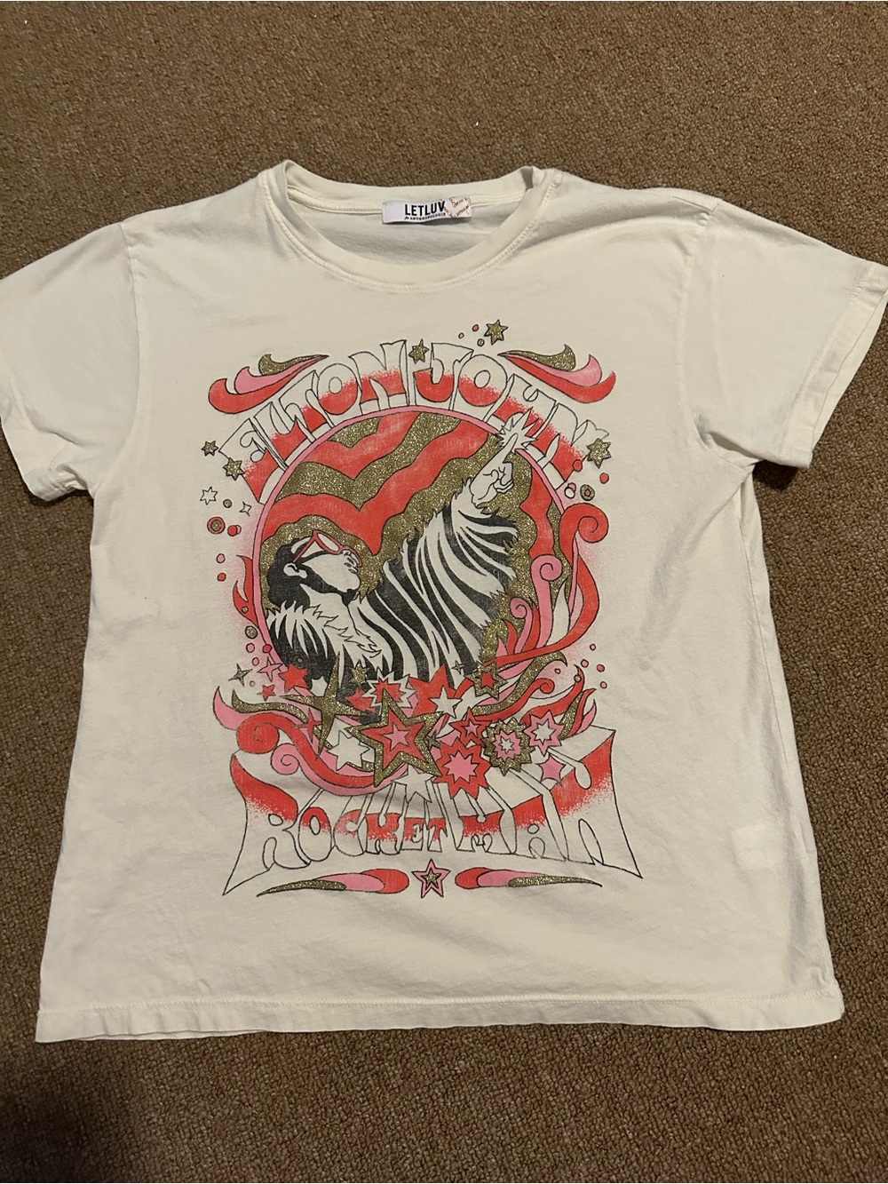 Letluv Graphic Rocker Elton John Tee